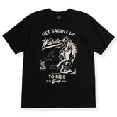 "GET SADDLE UP" TEE - BLACK